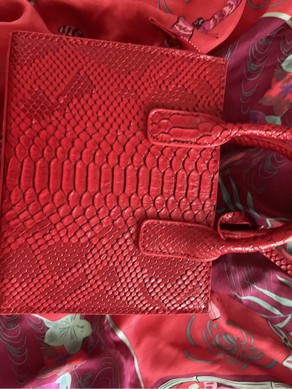 Mini Red Python Handbag by Nathaniel Noir - Picture 4 of 5